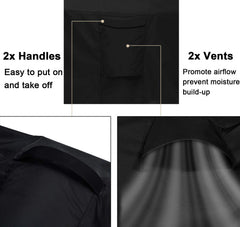WOMACO fabric close-up highlighting 420D texture and water resistance benefit