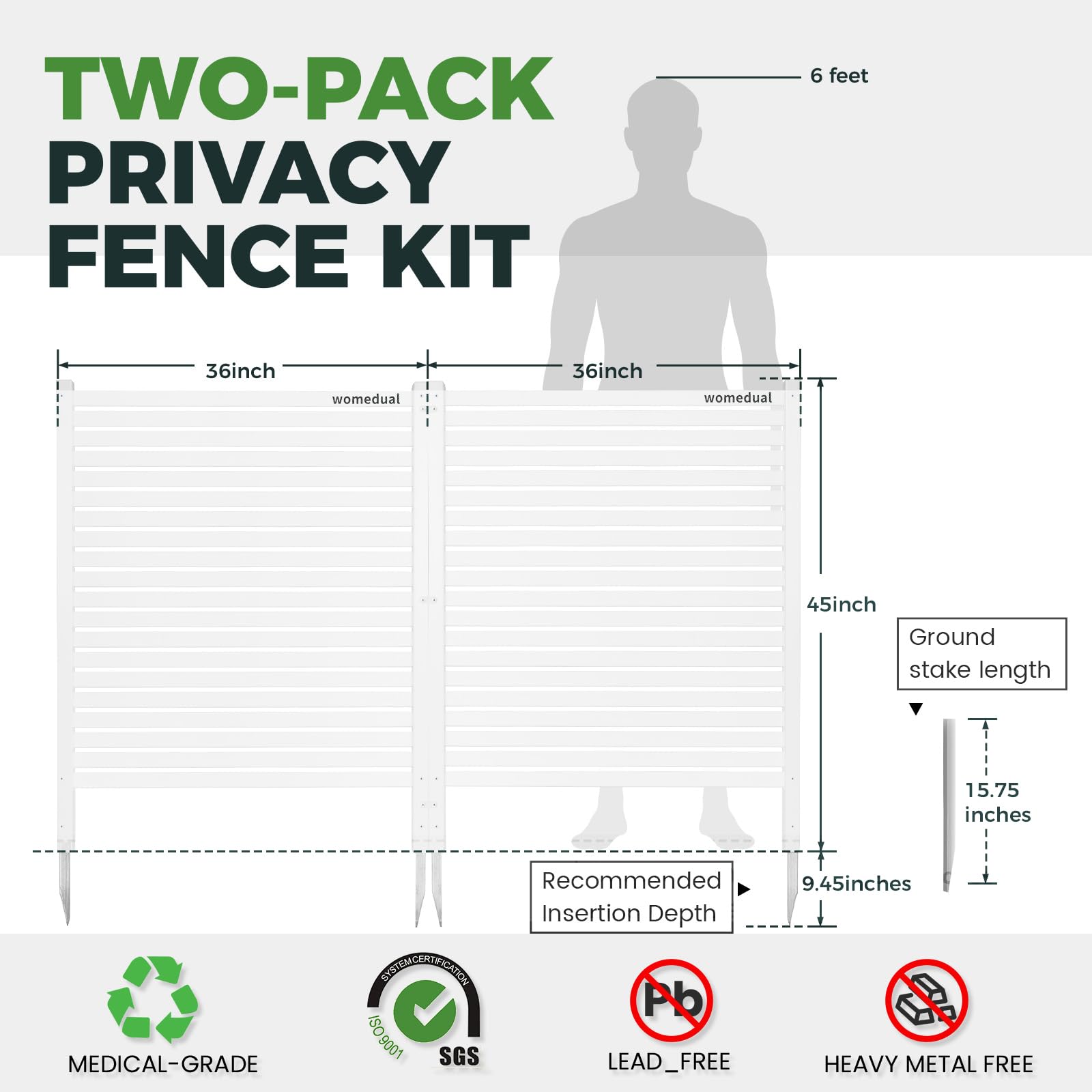 WOMEDUAL lifestyle patio setting hiding trash cans and pool pump for tidy outdoor space