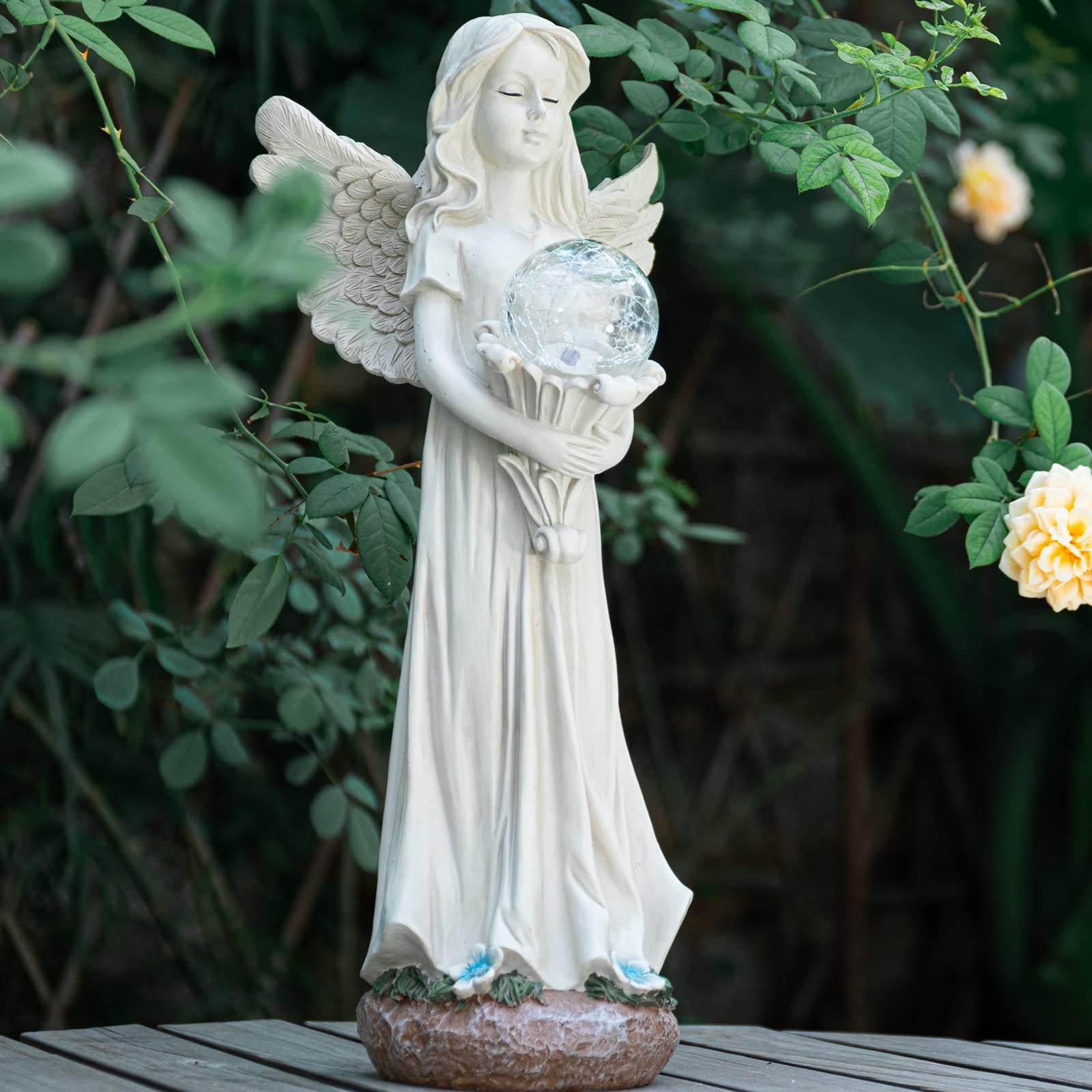 WONDER GARDEN front view of angel statue showing graceful design and serene presence