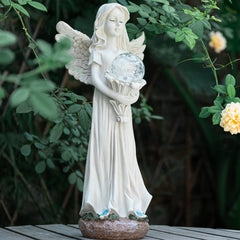 WONDER GARDEN front view of angel statue showing graceful design and serene presence