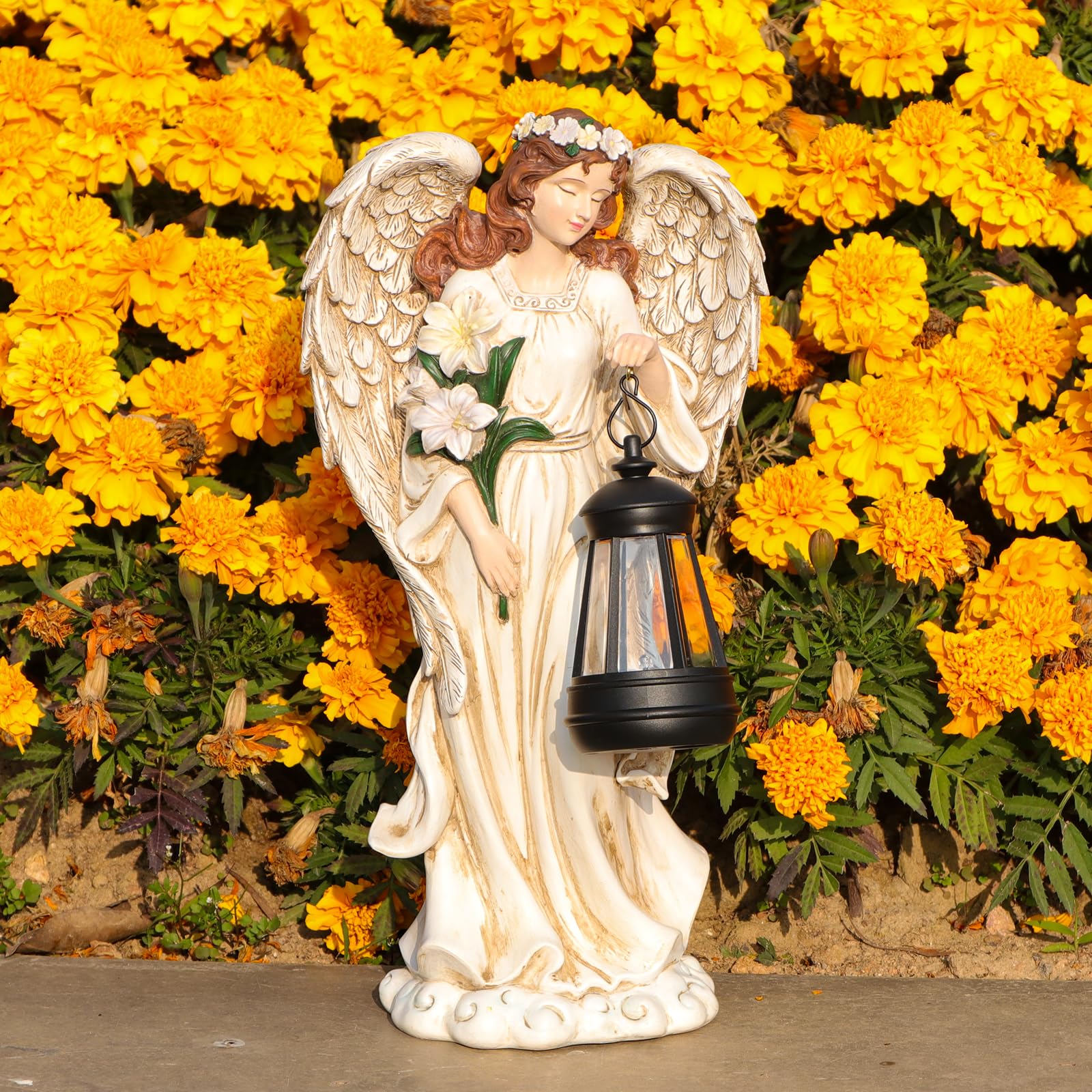 WONDER GARDEN placed on a garden path creating tranquil evening ambiance