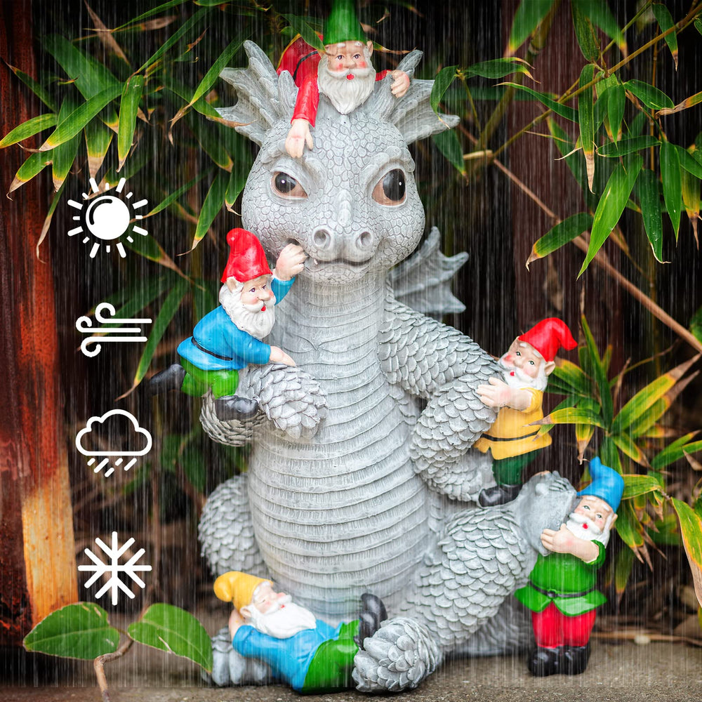 WONDER GARDEN statue placed among flowers to enhance garden storytelling