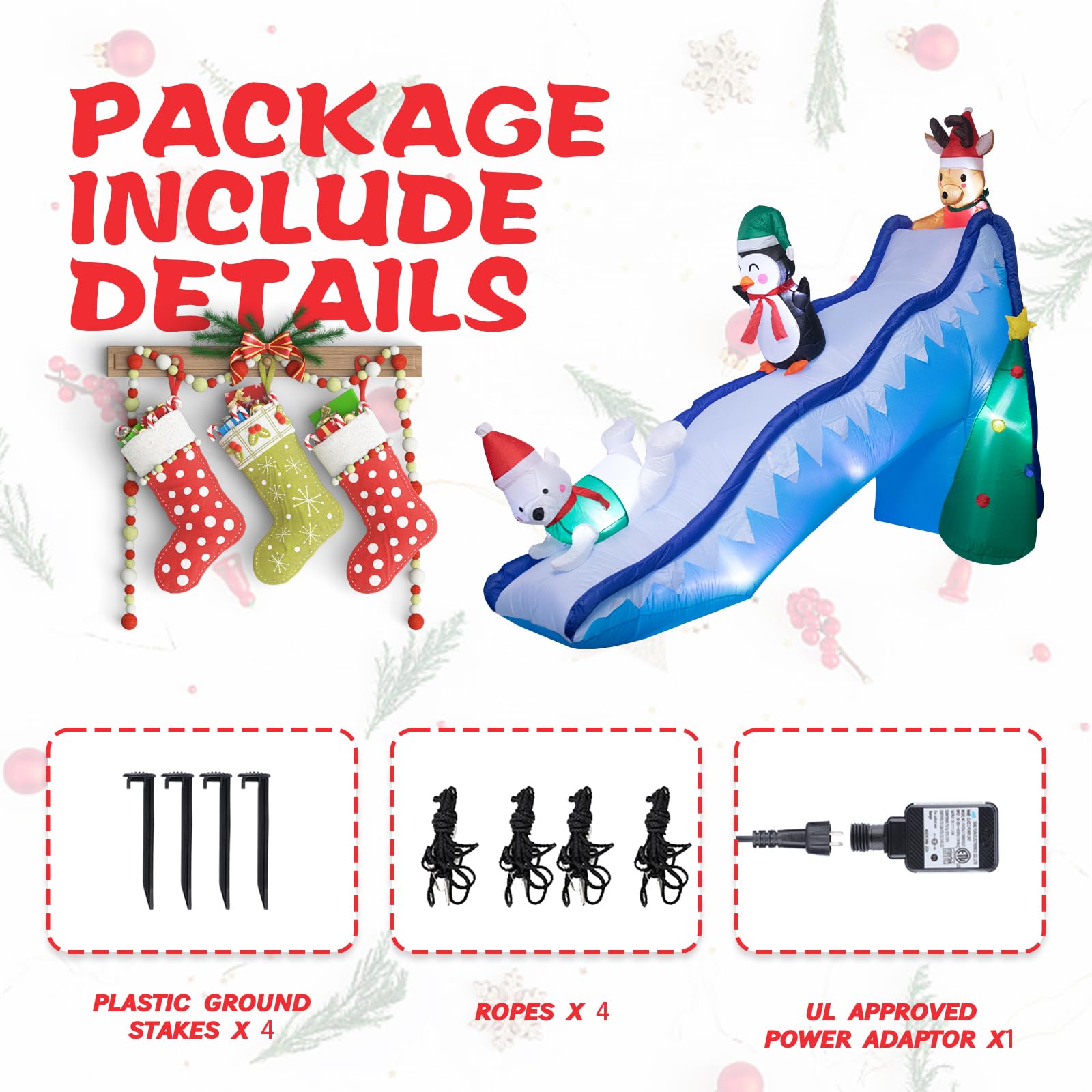 WONDER GARDEN power cord and integrated blower for fast one-minute inflation