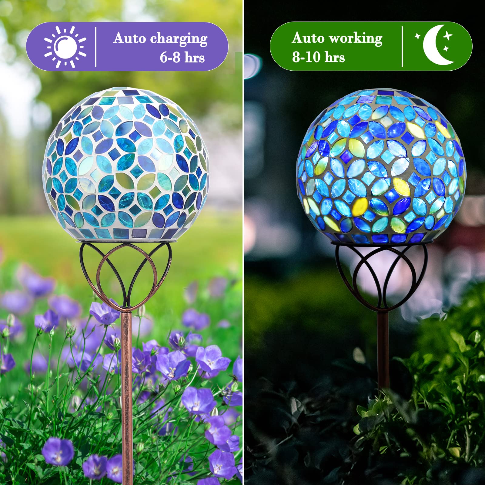 Wonder Solar globe placed along a pathway providing soft guiding light