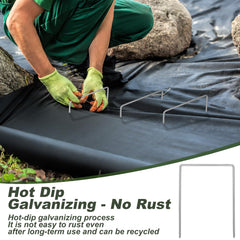 Wonderjune securing drip irrigation pipe to soil delivering tidy, stable tubing