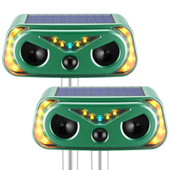 WonderMar front view showing solar panel and speaker protecting garden plants