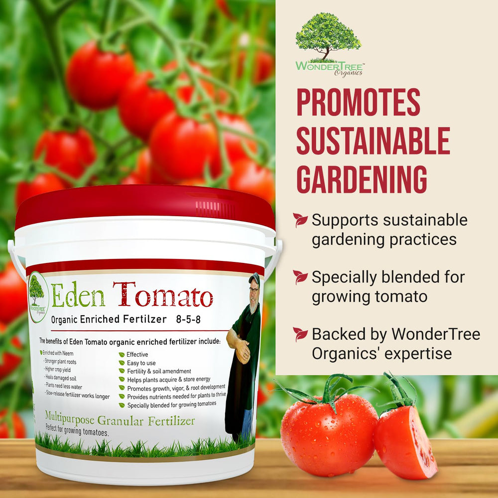 WonderTree Organics shown on scale confirming 5 lb package for season supply