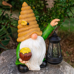 WONDHOME bee gnome side profile showing waterproof resin and painted detail