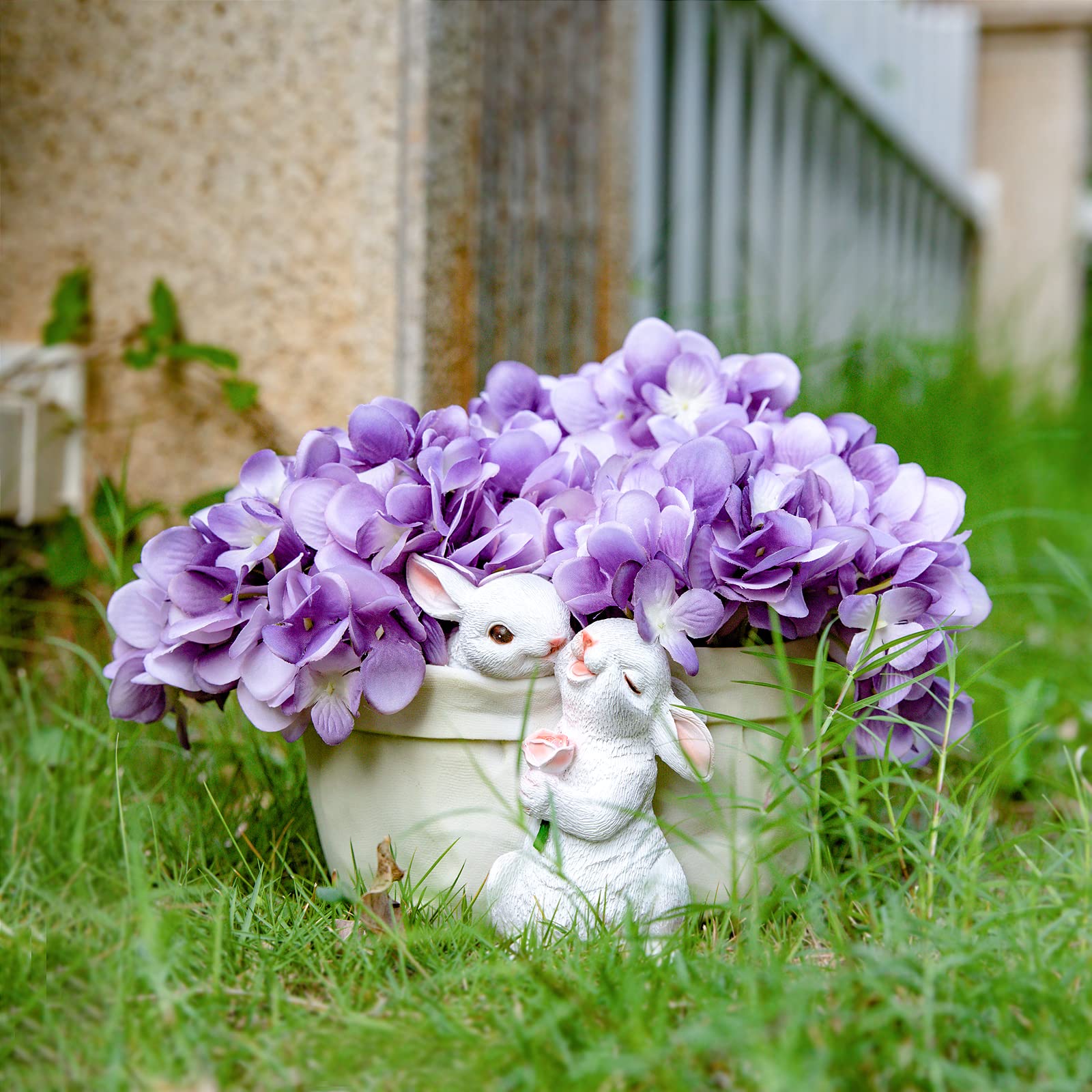 WONDHOME bunny with succulent in use showing decorative display benefit