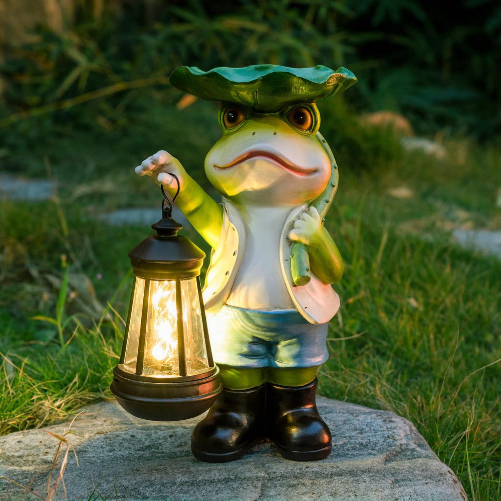 WONDHOME frog front view showing lantern and inviting glow