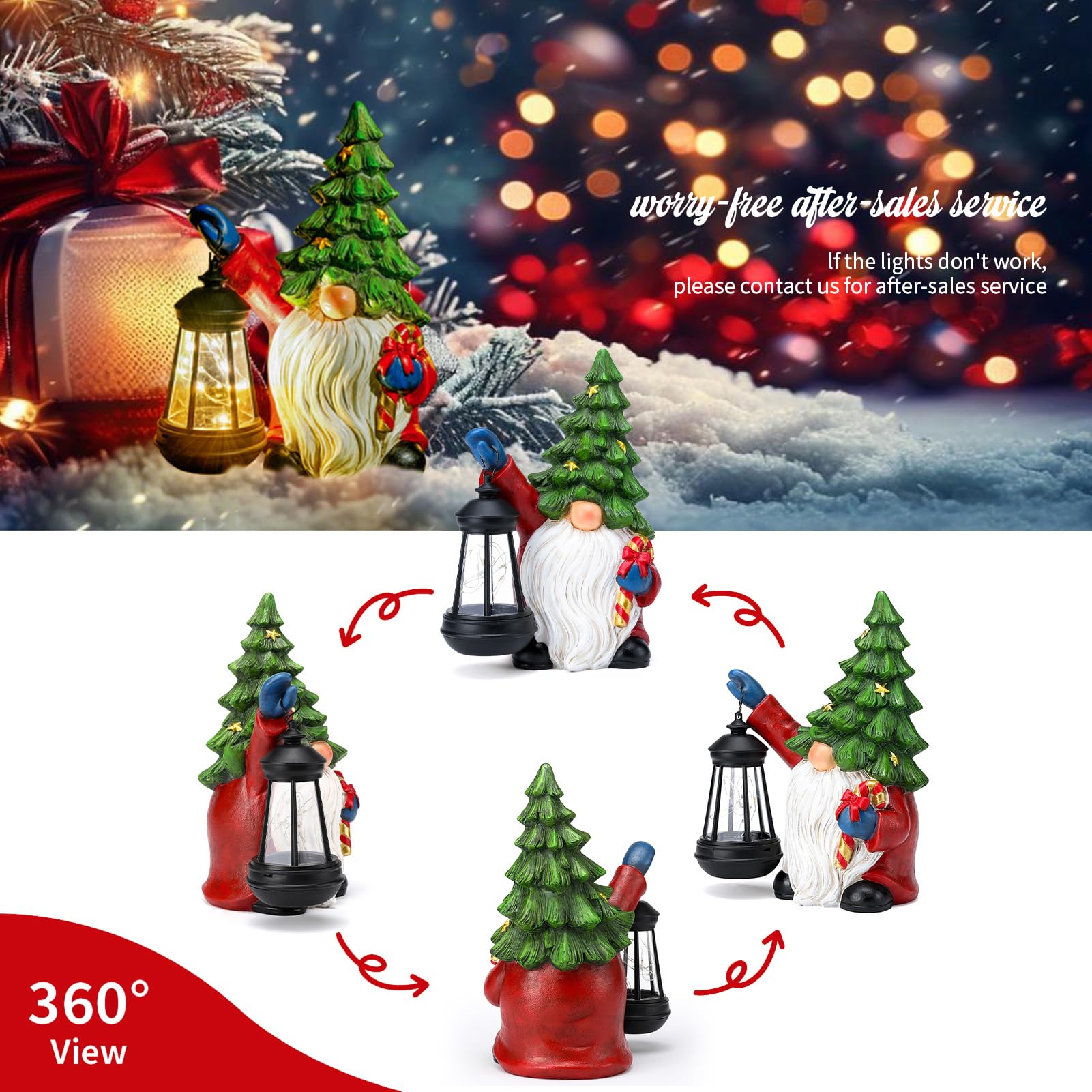 WONDHOME gnome on a windowsill with holiday decor creating cozy indoor seasonal display