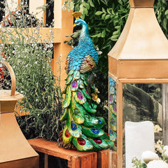 WONDHOME close-up of peacock tail gems highlighting sparkling decorative effect