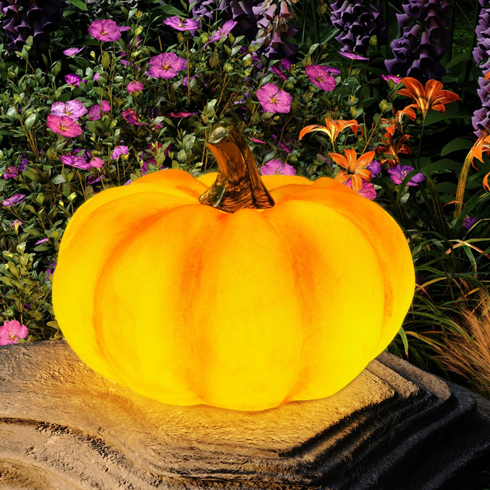WONDHOME pumpkin front view showing glowing LED and festive look