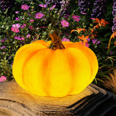 WONDHOME pumpkin front view showing glowing LED and festive look