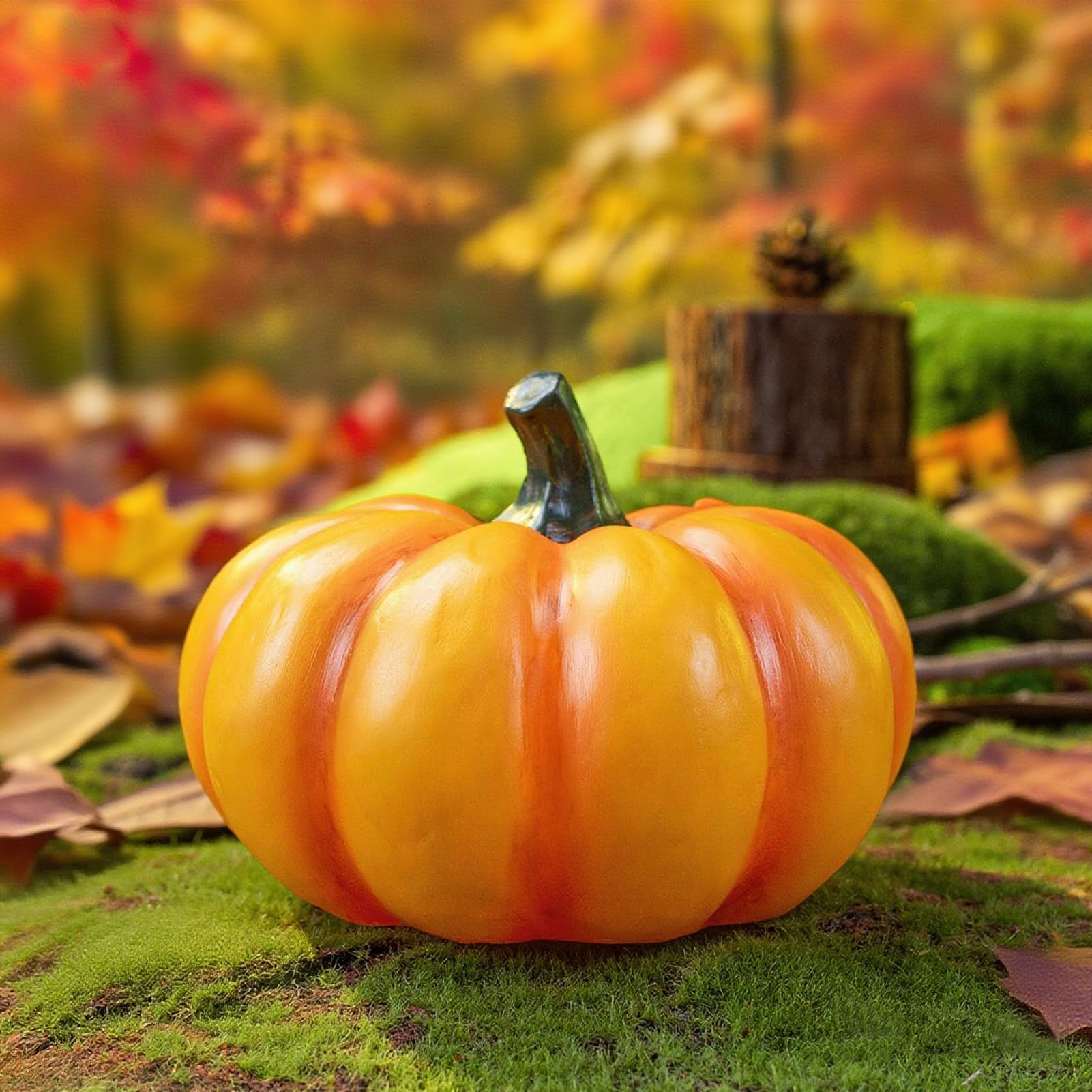 WONDHOME pumpkin on porch at night providing warm ambient lighting