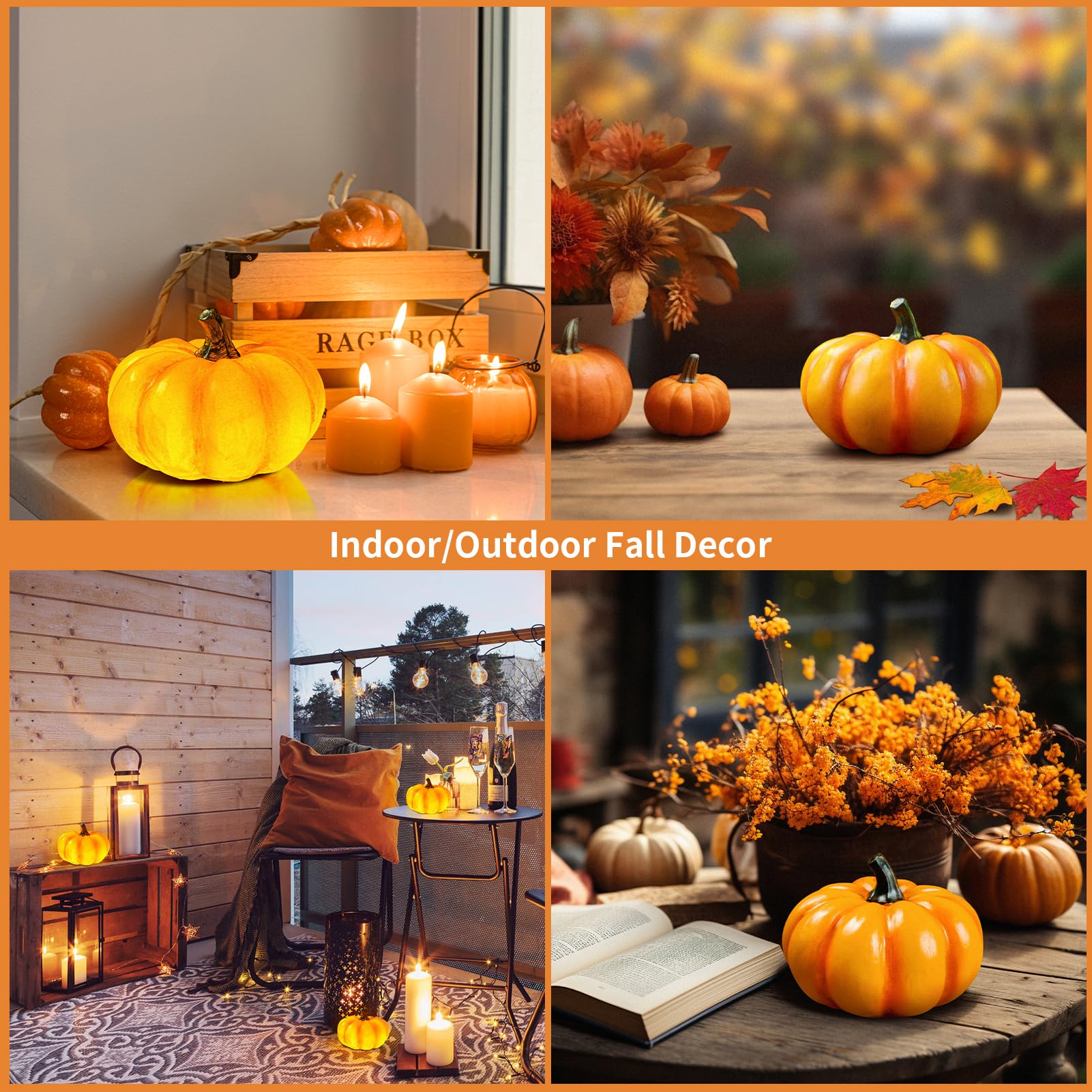 WONDHOME pumpkin group in yard creating cozy seasonal atmosphere