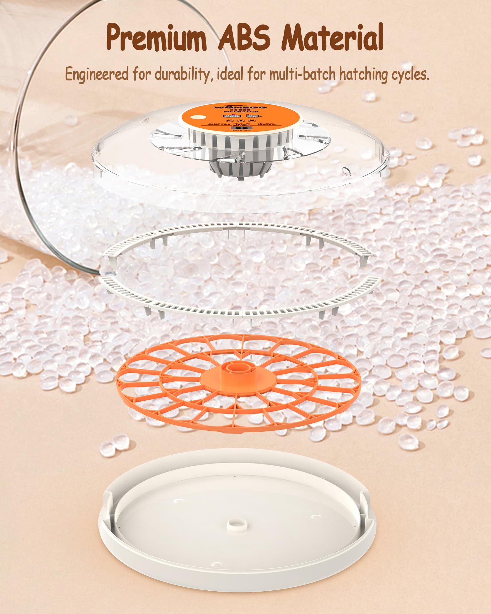 WONEGG automatic egg turner rotating eggs gently, ensuring even embryo development