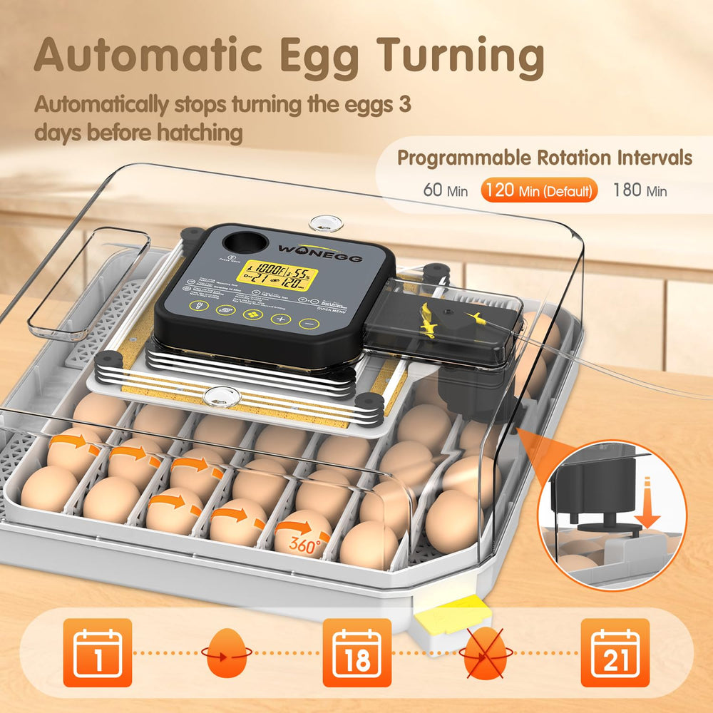 WONEGG control panel display showing temperature and humidity readouts for precision