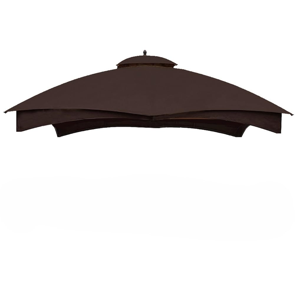 Wonwon front view of brown replacement canopy top showing neat fit and shade