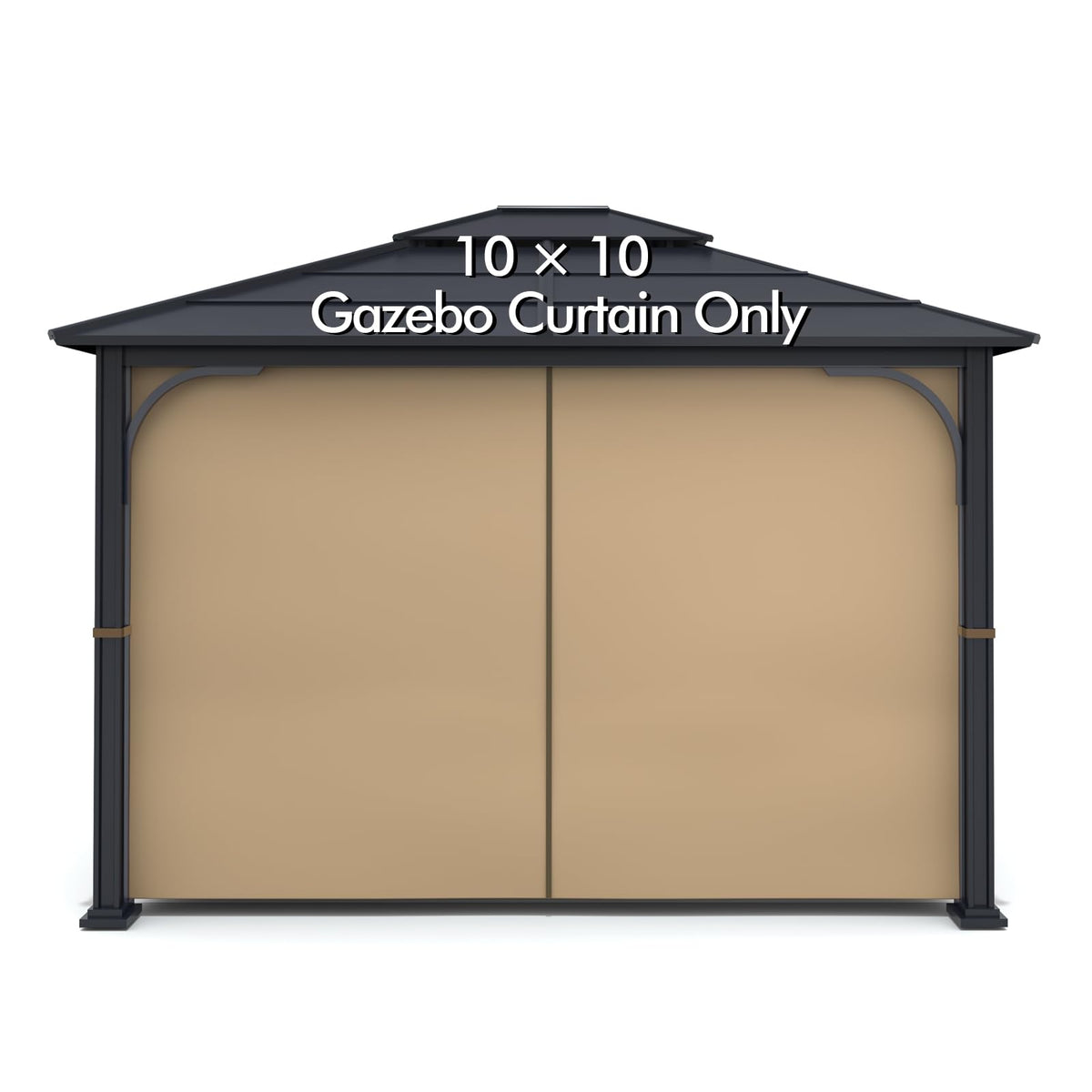 Wonwon khaki front panel installed showing full coverage and privacy benefit