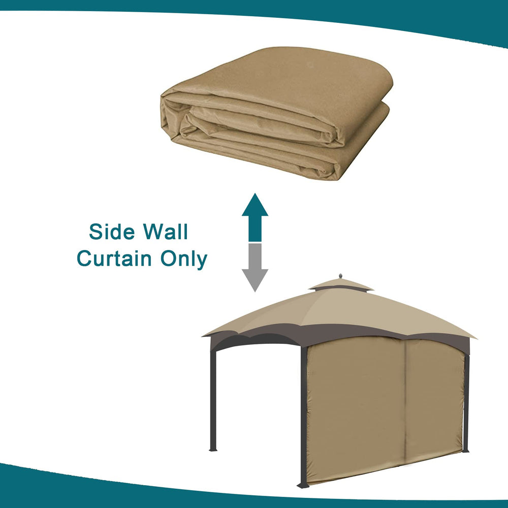Wonwon panel beside chair to show size and coverage for a 10x10 gazebo
