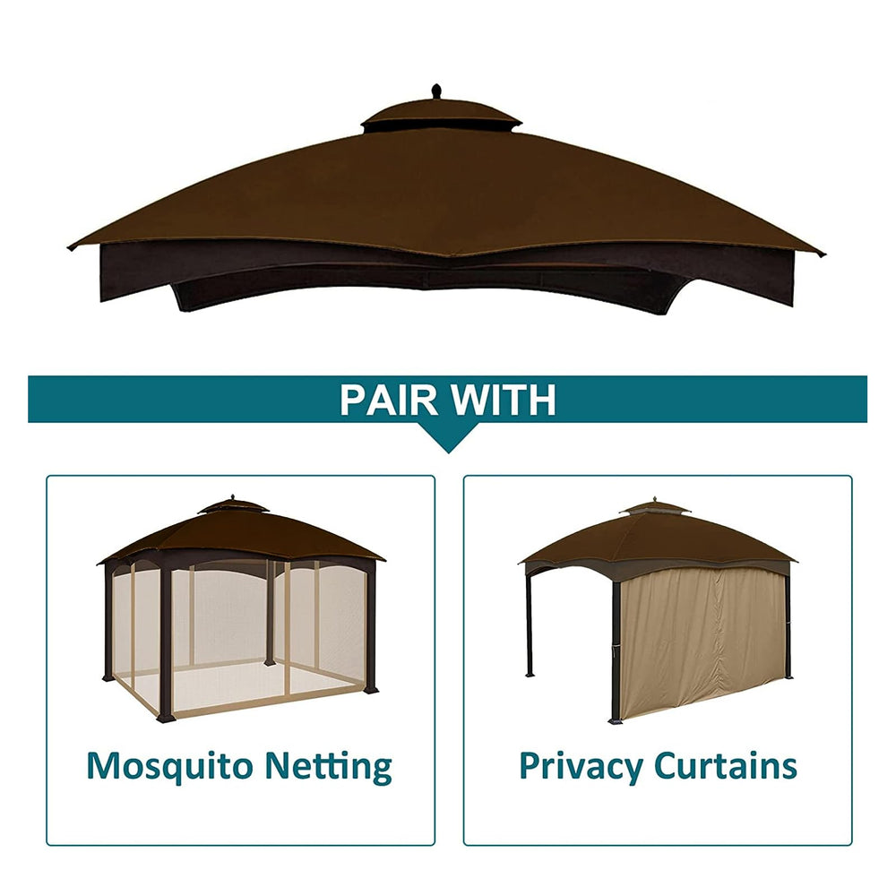 Wonwon canopy installed on gazebo frame restoring shade and protection