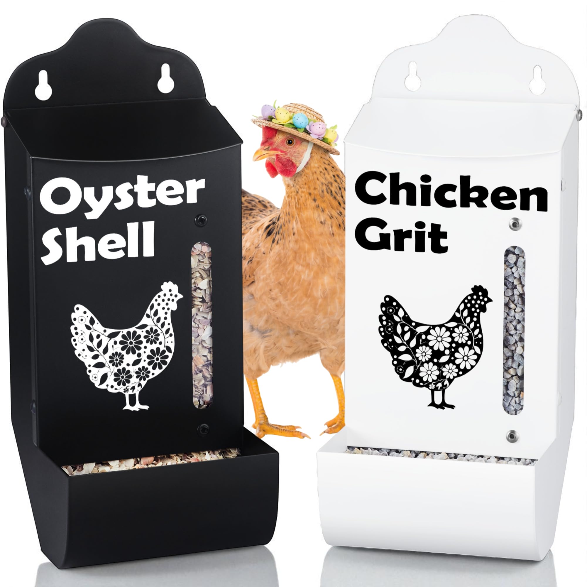 woobud CluckRoots front view shows no-spill design and neat feeding