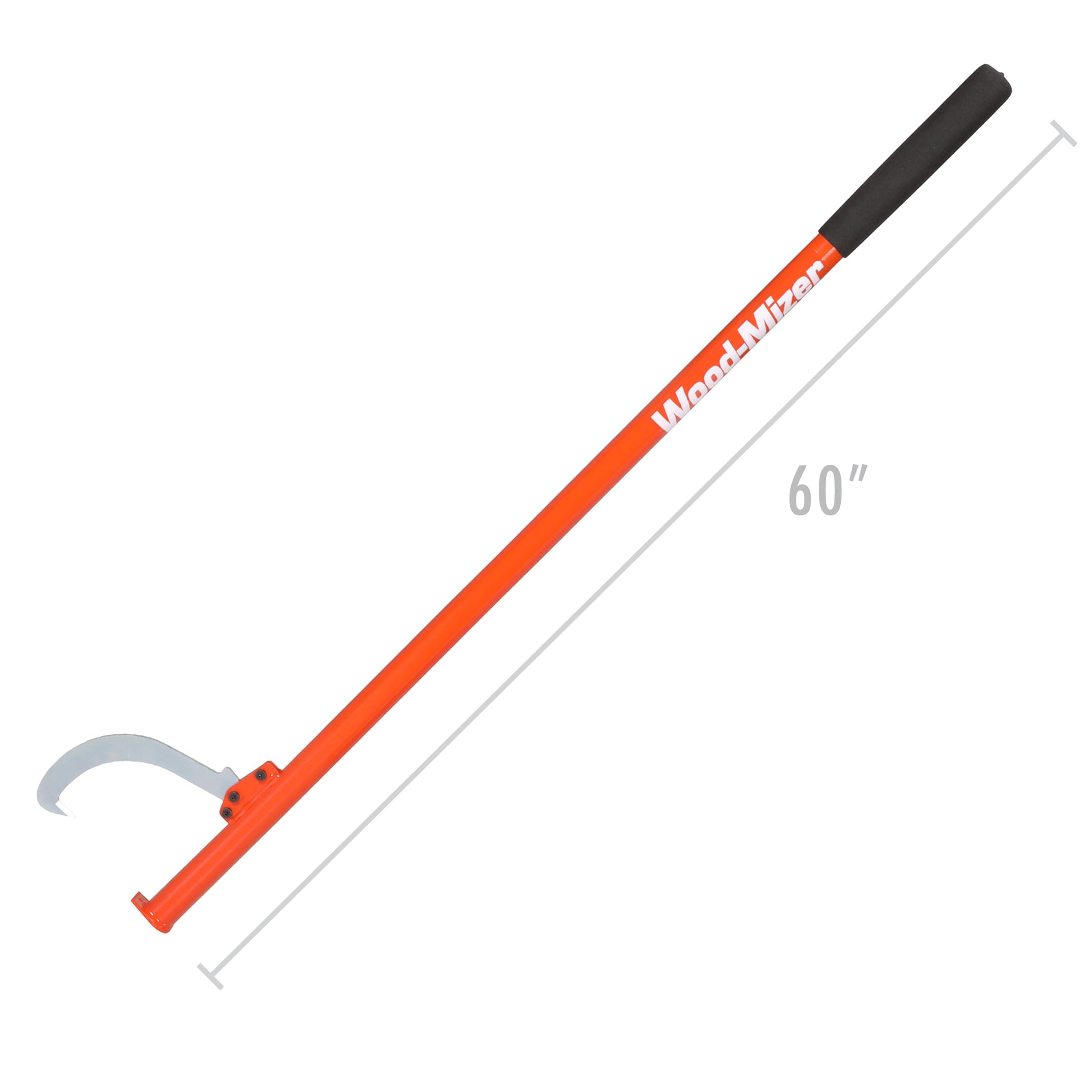 Wood-Mizer cant hook close-up of hardened hook teeth for reliable grip