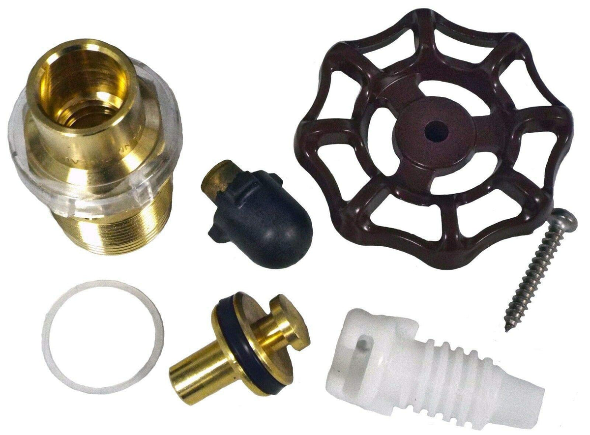 Woodford Model 25 repair kit front view showing parts for fast faucet restoration