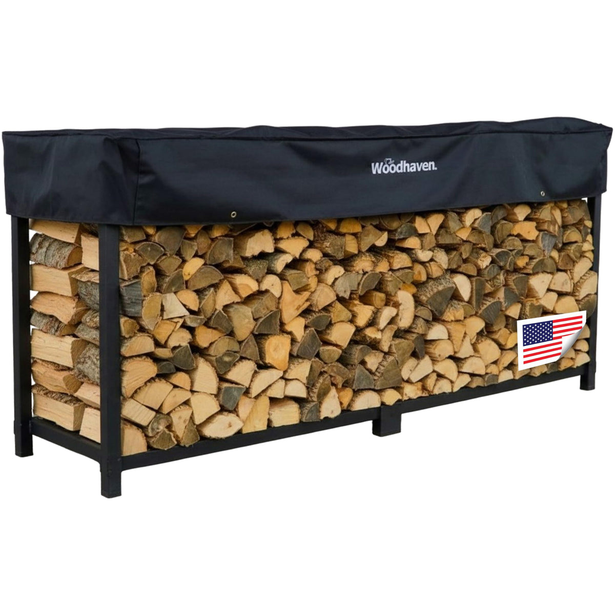 Woodhaven front full rack showing organized storage and easy access benefit