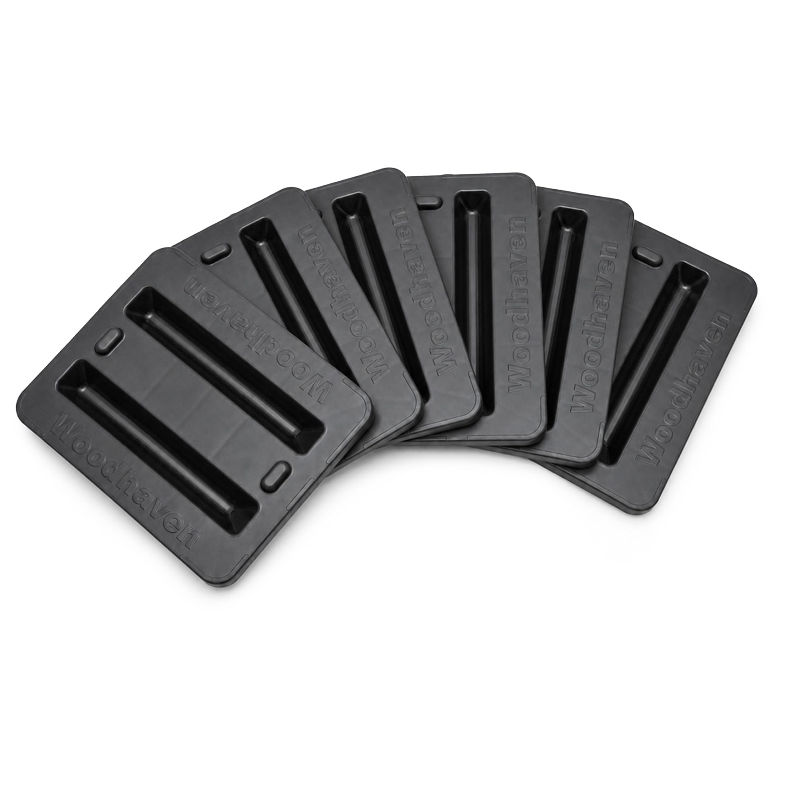 Woodhaven front view of six-pack bases showing durable molded design and protection
