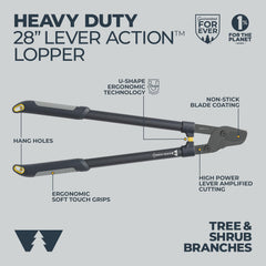 WOODLAND TOOLS close-up of hardened bypass blade for clean pruning