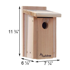 WoodLink Audubon cedar house opened for cleaning, easy access for monitoring and maintenance