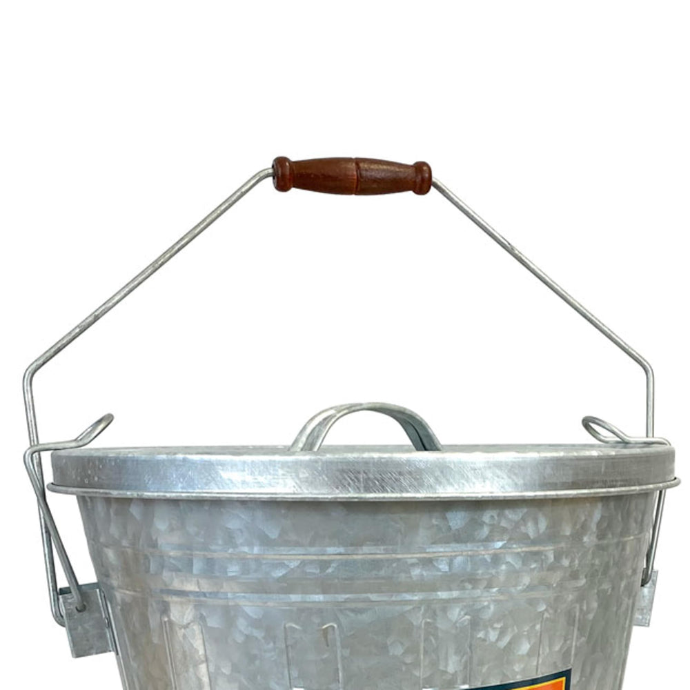 Woodlink locking tabs on lid shown for secure closure preventing spills and pests