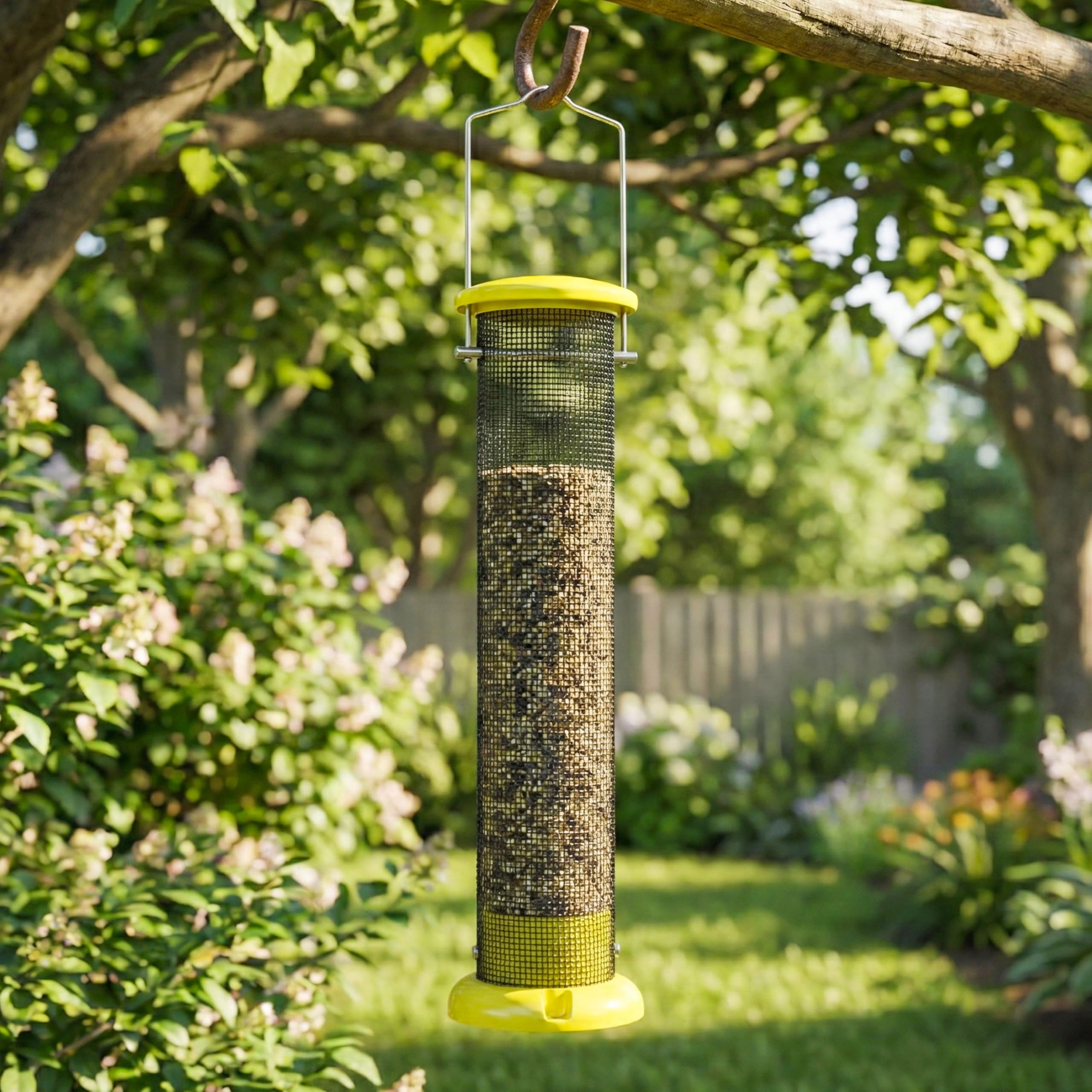 Woodlink close-up of fine screen mesh demonstrating seed access