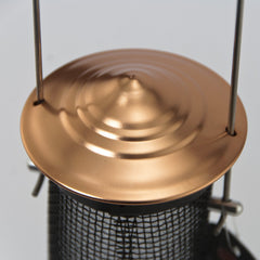 Woodlink Coppertop roof slid open to reveal easy refill access and simple cleaning benefit
