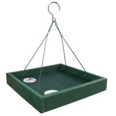 Woodlink Going Green platform feeder front view showing recycled plastic and accessibility