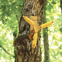 Woodlink NASQSPIN close-up of spinning wheel and flat platform for stable squirrel feeding