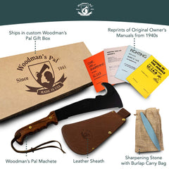 Woodman's Pal ash wood handle close-up showing ergonomic grip comfort