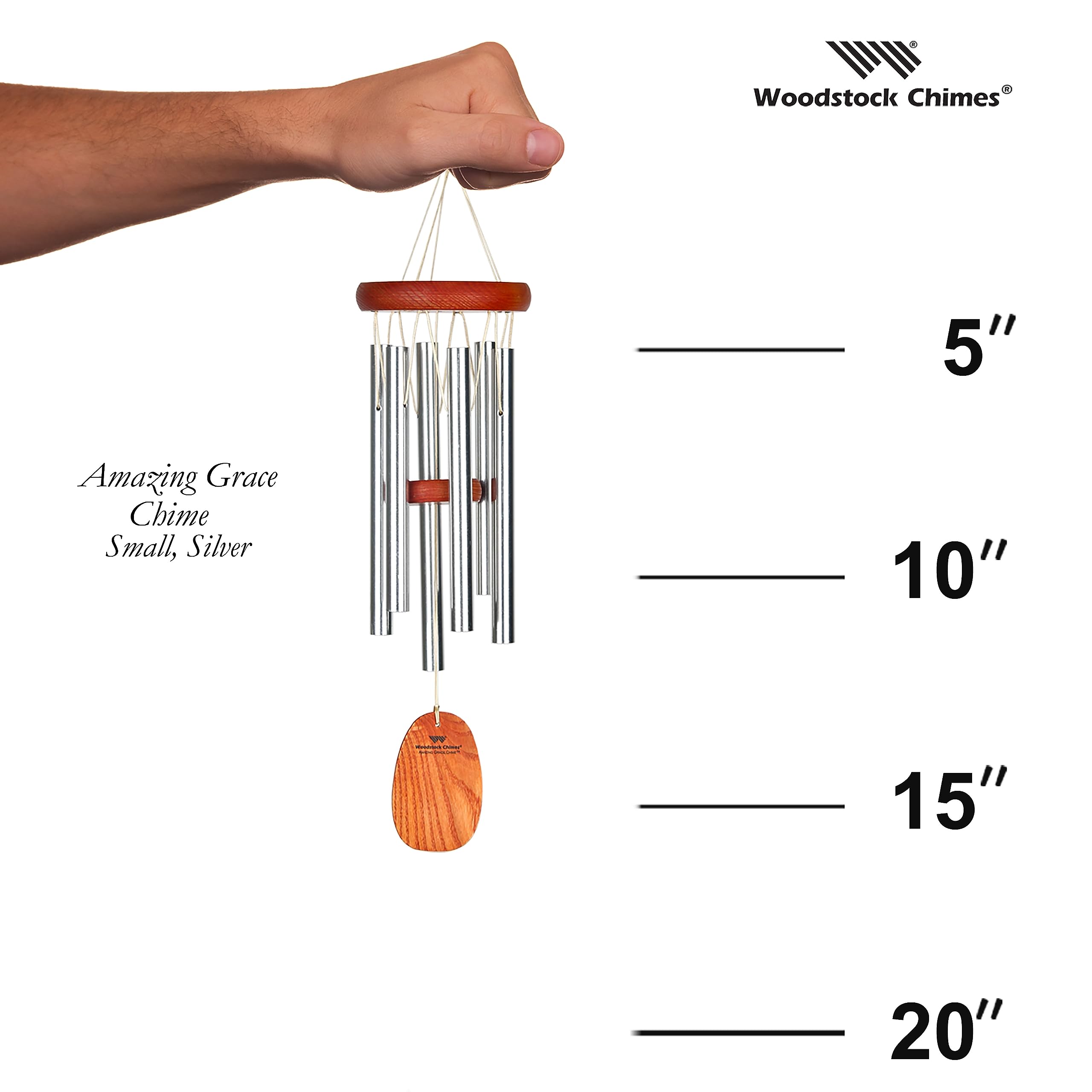 Woodstock Chimes packaging and label showing brand and hymn tuning, gift-ready