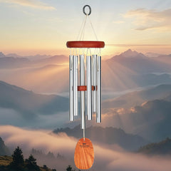 Woodstock Chimes side profile highlighting tube alignment and balanced tone
