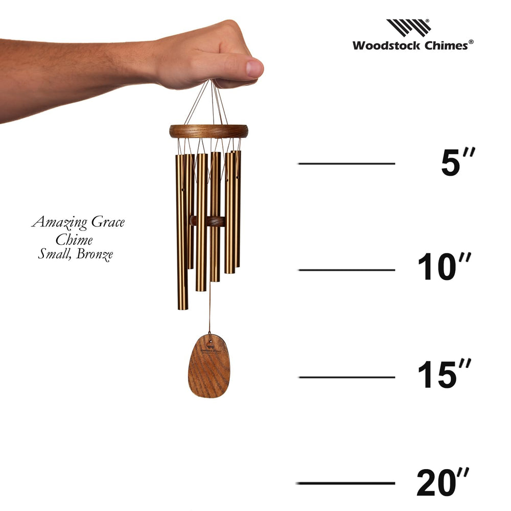 Woodstock Chimes engraved windcatcher example customized for memorial or gift personalization