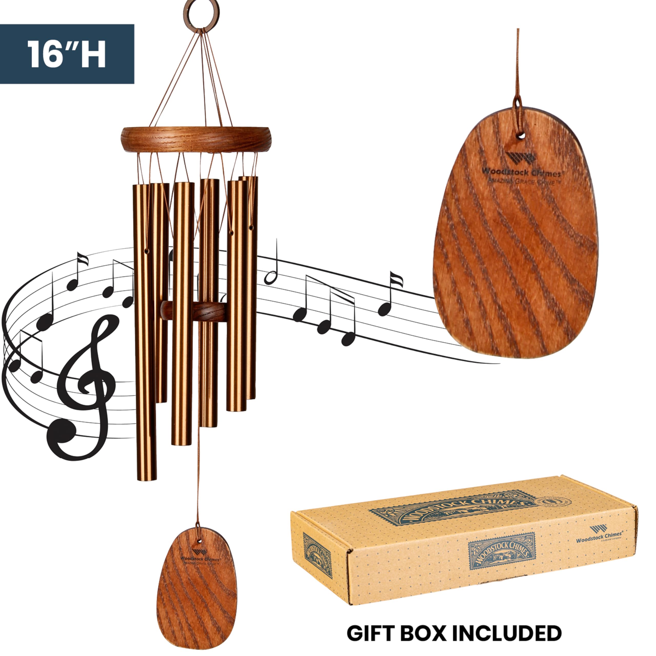 Woodstock Chimes windcatcher detail removable for engraving and personalized memorials