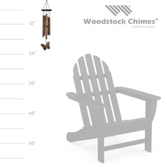 Woodstock Chimes steel butterfly windcatcher detail showing design and motion, enhances gentle sound
