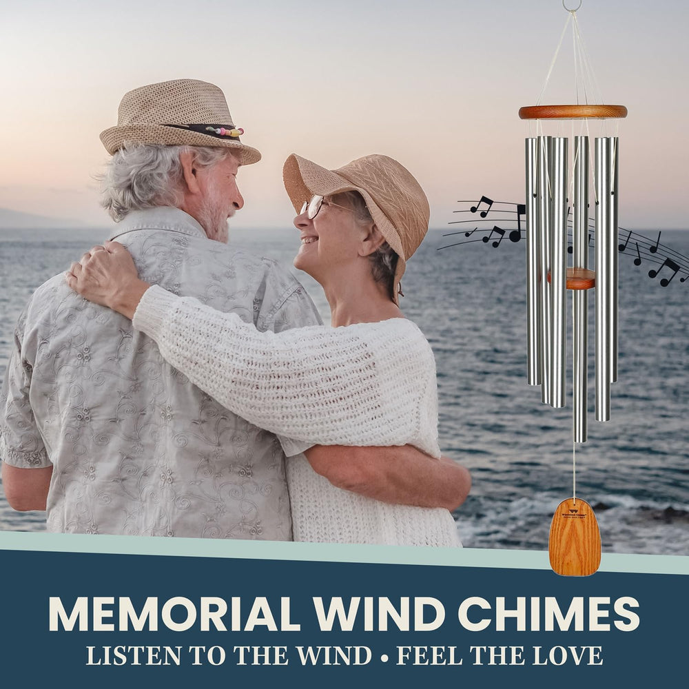 Woodstock Chimes displayed in a garden setting benefit: adds calming melody to outdoor spaces