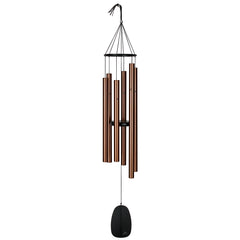 Woodstock Chimes front view showing bronze tubes and black ring, delivers lasting harmony