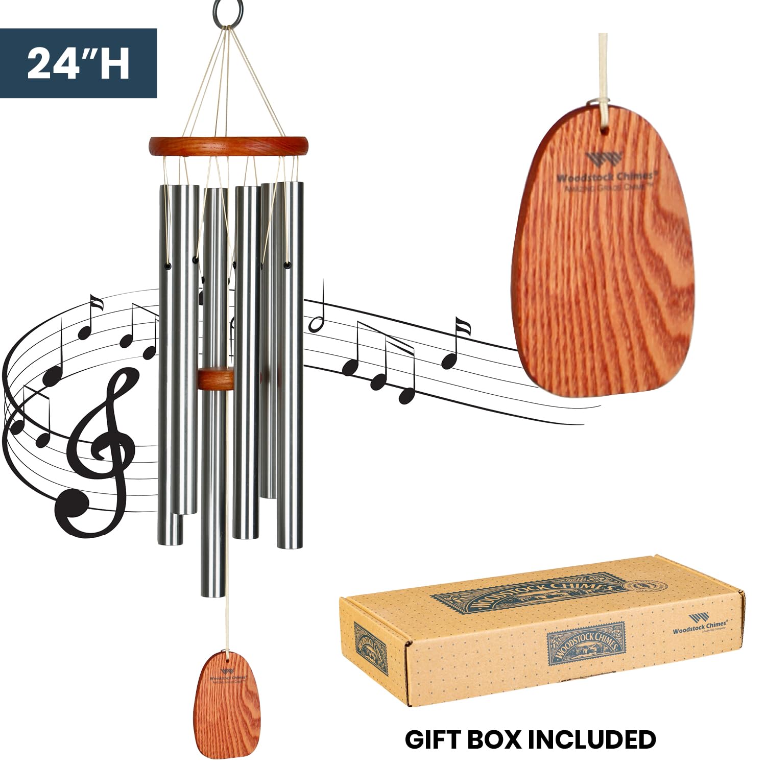 Woodstock Chimes captador de viento desmontable para ajustar la respuesta
