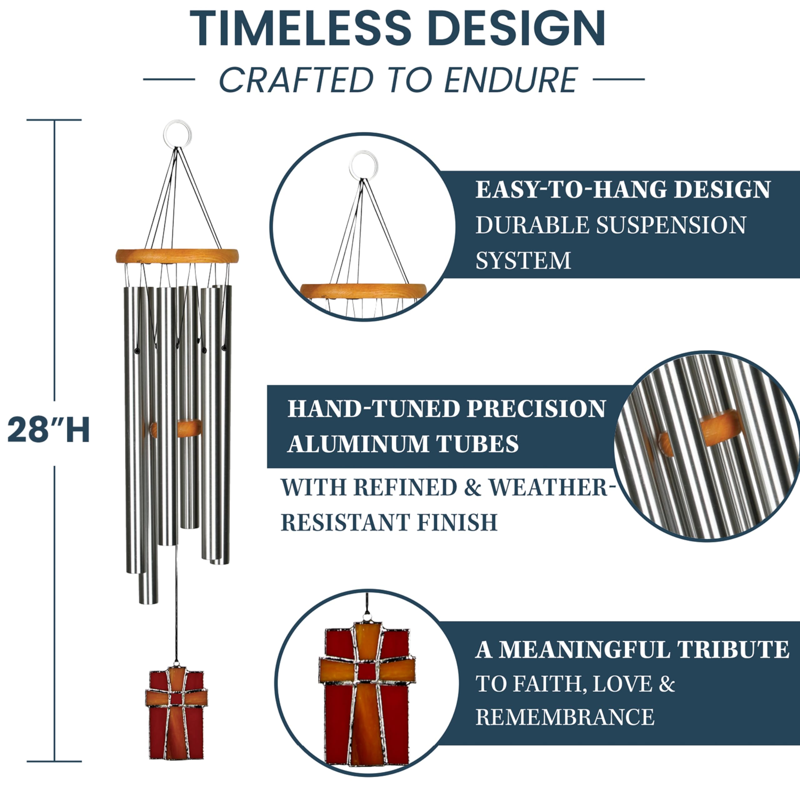 Woodstock Chimes displayed in garden showing scale and visual placement benefit