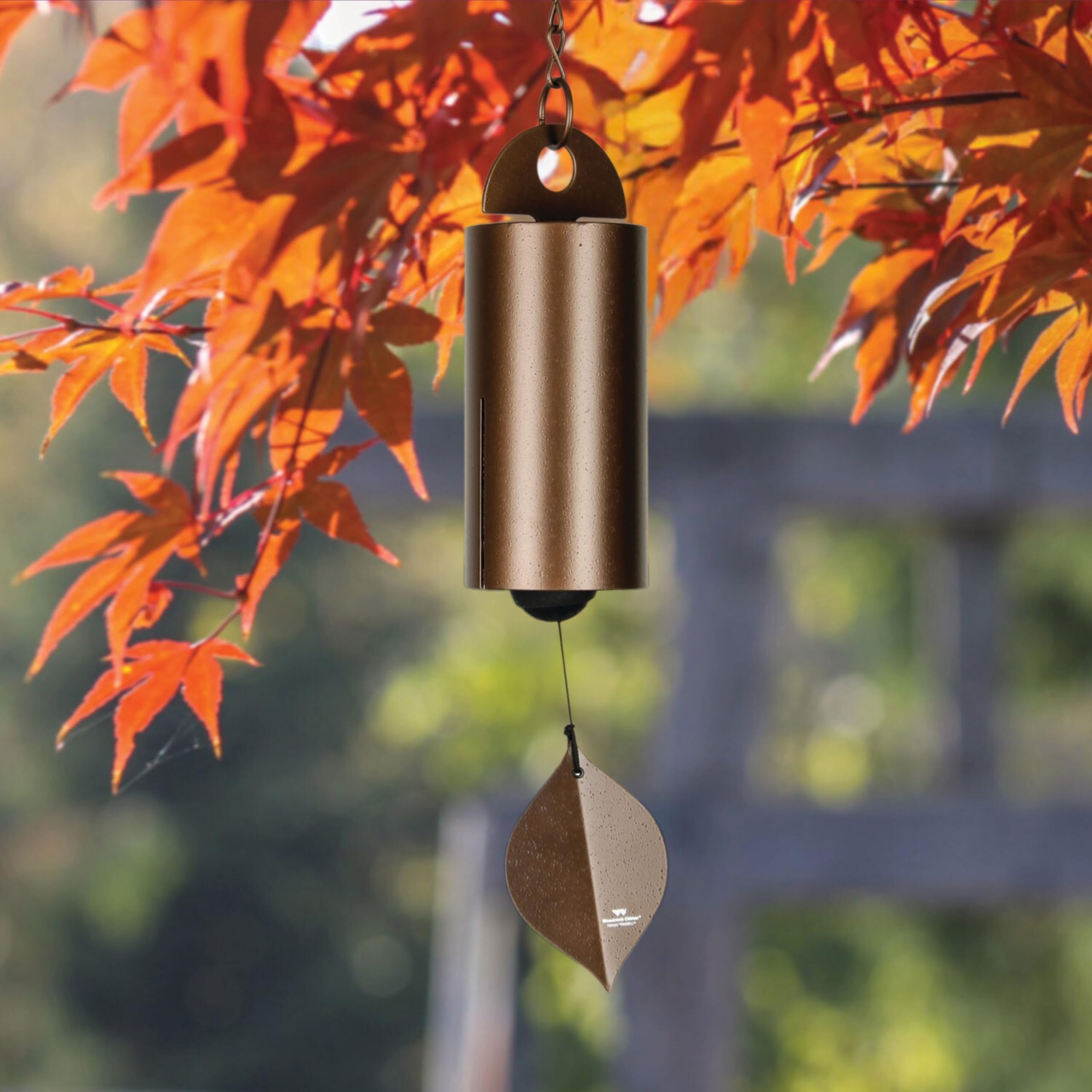 Woodstock Chimes close-up of steel tubes highlighting handcrafted detail and durable tone