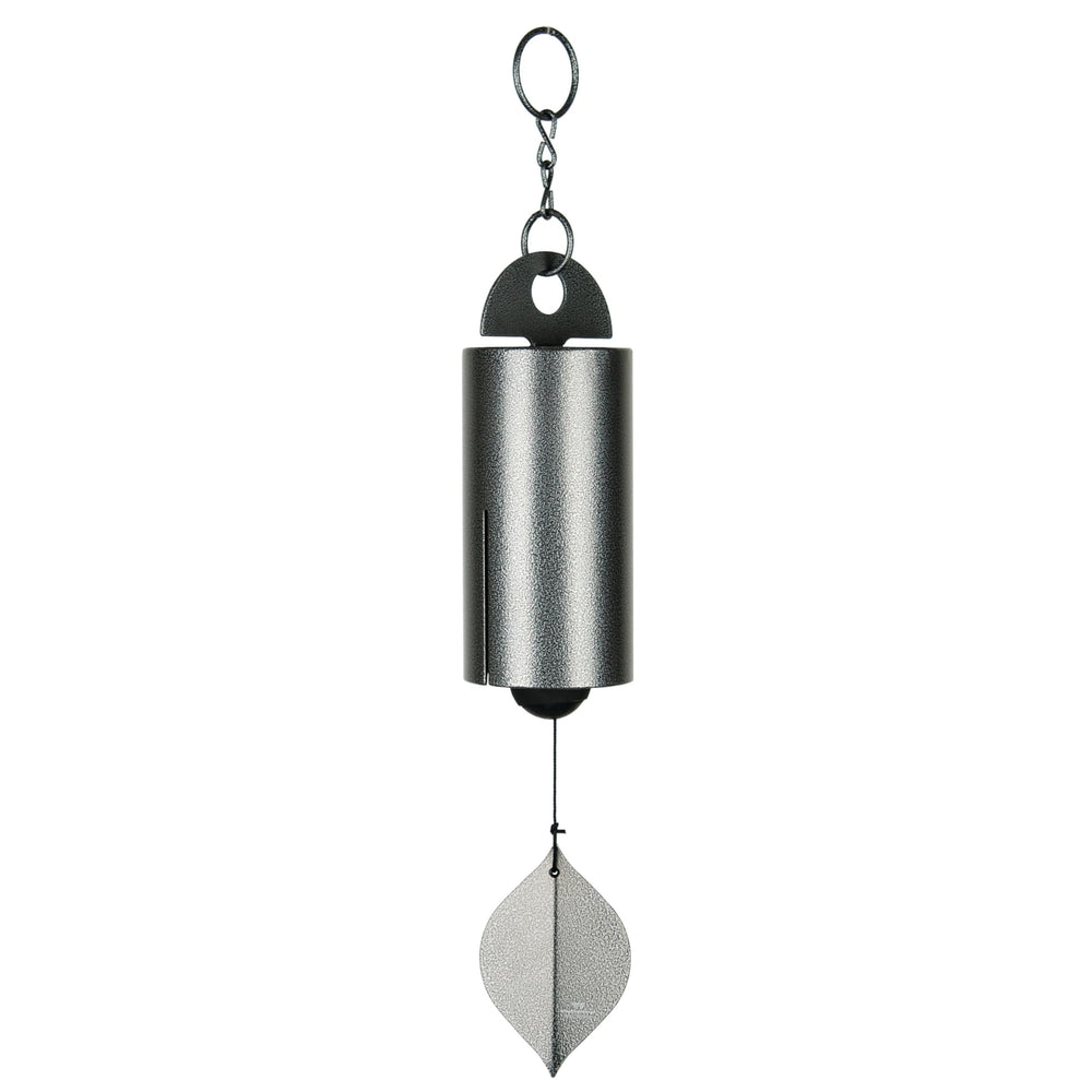 Woodstock Chimes front view showing whole 24-inch windbell and deep tone benefit